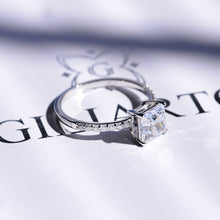 Load image into Gallery viewer, 1.5 Carat Princess Cut Moissanite Giliarto Engagement Ring
