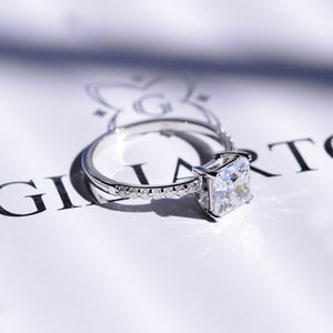 1.5 Carat Princess Cut Moissanite Giliarto Engagement Ring