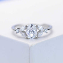 Load image into Gallery viewer, 14K White Gold 1.5 Carat Oval Moissanite Halo Vintage Engagement Ring
