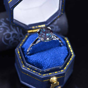 2 Carat Alexandrite Floral Engagement Ring