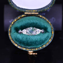 Load image into Gallery viewer, 1.5 Carat Three Stone Genuine Moss Agate Engagement  Ring
