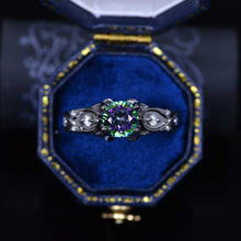 Load image into Gallery viewer, 14K Black Gold Mystic Topaz Celtic Engagement Ring
