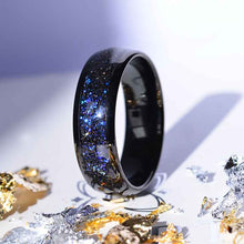 Load image into Gallery viewer,  Giliarto GALAXY  Blue Stardust Tungsten Ring
