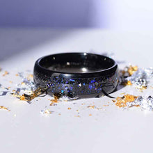 Load image into Gallery viewer,  Giliarto GALAXY  Blue Stardust Tungsten Ring
