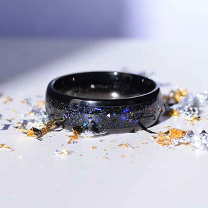  Giliarto GALAXY  Blue Stardust Tungsten Ring