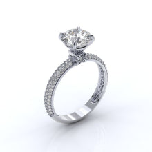 Load image into Gallery viewer, rose gold moissanite engagement rings
