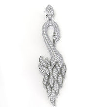 Load image into Gallery viewer, 3 CTW Diamond Swan 18K White Gold Pendant

