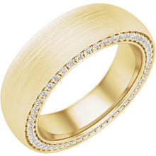 Load image into Gallery viewer, 14K Gold 0.9 CTW Diamond Round Satin Finish Band
