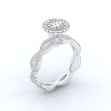 Load image into Gallery viewer, 0.7 Carat GIA Diamond Halo Engagement Ring
