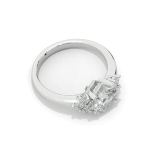 2 Carat Princess Cut Moissanite Diamond  White Gold Giliarto Halo Engagement Ring