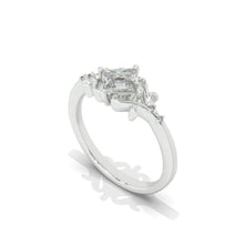 Load image into Gallery viewer, 1 Carat Princess Cut Moissanite Giliarto  Gold Engagement Ring
