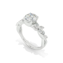 Load image into Gallery viewer, 2 Carat  Moissanite Diamond  Floral  White Gold Engagement  Ring
