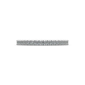 14K Solid Gold Eternity Band Set With Micro Pave Moissanite | 14K Weddings Bands | Thin Band | Stacking Ring