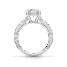 Load image into Gallery viewer, Luxury 3 Carat Oval Moissanite Hidden Halo Gold Engagement Ring
