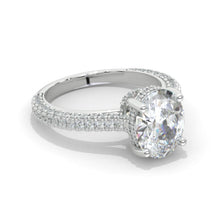 Load image into Gallery viewer, Luxury 3 Carat Oval Moissanite Hidden Halo Gold Engagement Ring
