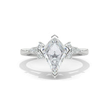 Load image into Gallery viewer, 3 Carat Kite Moissanite Engagement Ring. 3CT Fancy Shape Moissanite Ring
