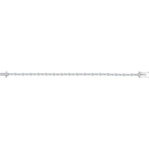 Sterling Silver Cubic Zirconia 7" Line Bracelet