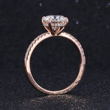 Load image into Gallery viewer, 2 Carat Round Hidden Halo Giliarto Moissanite Diamond Rose Gold Engagement Ring
