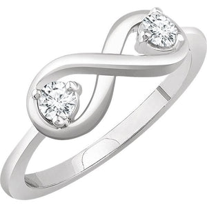 Infinity-Inspired Ring 14K Gold  White 1/4 CTW Diamond - Giliarto