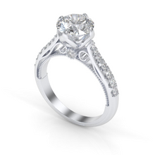 Load image into Gallery viewer, 2 Carat Moissanite Engagement 14K White Gold Ring Classic Customized Design Your Own Ring
