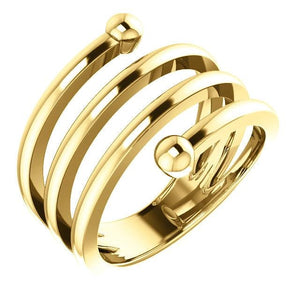 Negative Space 14K Yellow Gold Ring - Giliarto