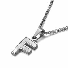 Load image into Gallery viewer, Shell Letter Necklaces  A-Z Initial Pendants
