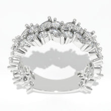Load image into Gallery viewer, &#39;&#39;Kristin&#39;&#39; Lattice 14K White 2.2 CTW Moissanite Marquise Anniversary Band
