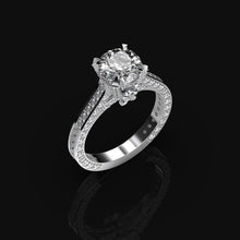 Load image into Gallery viewer, 3.2 Carat  Moissanite Diamond  Engagement Ring
