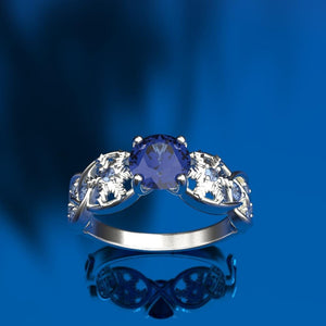 1.0 Carat Winter Sapphire Engagement Ring - Giliarto