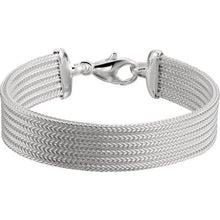 Load image into Gallery viewer, Sterling Silver Foxtail Mesh 7&quot; Bracelet
