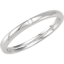 Load image into Gallery viewer, Sterling Silver Cubic Zirconia Stackable Ring Size 6
