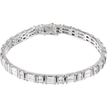 Load image into Gallery viewer, Sterling Silver Cubic Zirconia 7&quot; Bracelet
