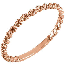Load image into Gallery viewer, 14K Rose 2 mm Twisted Rope Band
