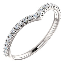 Load image into Gallery viewer, 14K White Gold 1/5 CTW Diamond V Band
