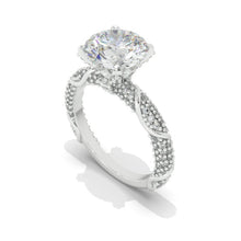 Load image into Gallery viewer, 2 Carat Moissanite Diamond  White Gold Giliarto Engagement Ring
