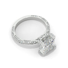 Load image into Gallery viewer, 2 Princess Cut Carat Moissanite Diamond  White Gold Giliarto Engagement Ring
