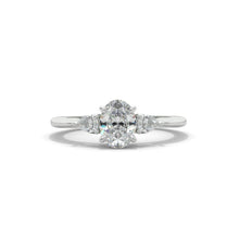 Load image into Gallery viewer, 1 Carat Oval Giliarto Three Stone  Moissanite 14K Gold Engagement Promissory Ring
