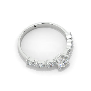 1.0 Carat Moisssanite Gold Ring Customize 14K White  Gold Promissory Ring.