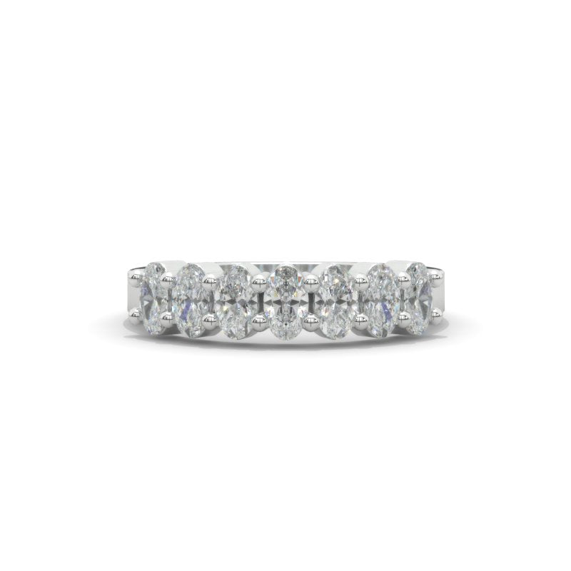 4.5 CTW Oval Moissanite  Anniversary  Ring