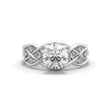 Load image into Gallery viewer, 2.0 Carat Moissanite Accented Lattice Engagement Ring
