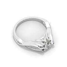 Load image into Gallery viewer, 1.0 Carat &#39;&#39;Queen of the North&#39;&#39; Celtic Moissanite Engagement Ring
