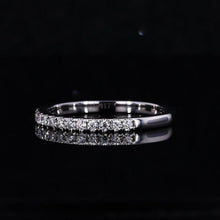 Load image into Gallery viewer, 14K Solid Gold Eternity Band Set With Micro Pave Moissanite | 14K Weddings Bands | Thin Band | Stacking Ring - flinger size 7.5
