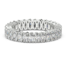 Load image into Gallery viewer, 2.5 C.T.W.  Oval Forever One Moissanite  Eternity Band 14K White Gold
