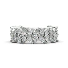 Load image into Gallery viewer, &#39;&#39;Kristin&#39;&#39;  Lattice 14K White 2.2 CTW Moissanite Marquise Anniversary Band
