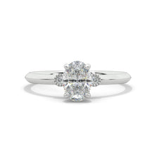 Load image into Gallery viewer, 1 Carat Oval Giliarto Moissanite 14K White Gold Engagement Promissory Ring

