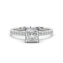 Load image into Gallery viewer, 1.5 Carat Princess Cut Moissanite Engagement Ring
