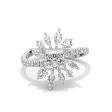 Load image into Gallery viewer, 14K White Gold 1 1/5 Carat  Moissanite &amp; 1 1/6 CTW  Gold Ring
