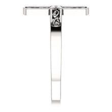 Load image into Gallery viewer, Sideways Cross 14K White Gold Ring - Giliarto
