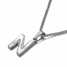 Load image into Gallery viewer, Shell Letter Necklaces  A-Z Initial Pendants
