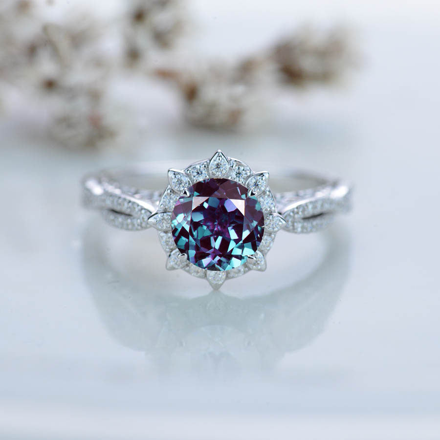 Adara Alexandrite Classic Engagement Ring